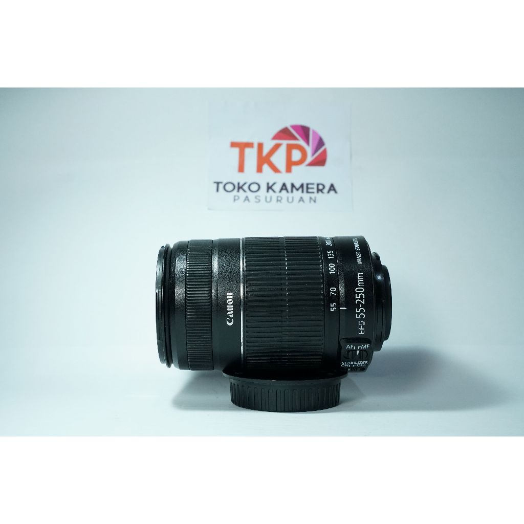 Lensa Tele Canon EFS 55-250mm IS II  F/3.5 Bekas Baik