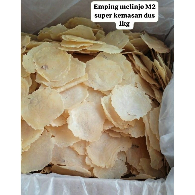 

emping melinjo super kemasan 1kg|emping melinjo super merk M2|emping melinjo premium|emping melinjo mentah