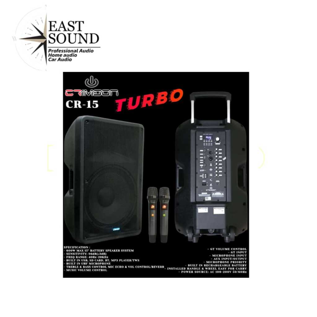 speaker portable 15 inch CR-15 TURBO PORTABLE MT CRIMSON