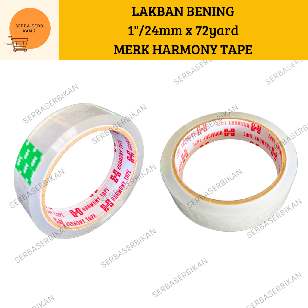 

ISOLASI LAKBAN 1"inch 24mmx72yard HARMONY TAPE