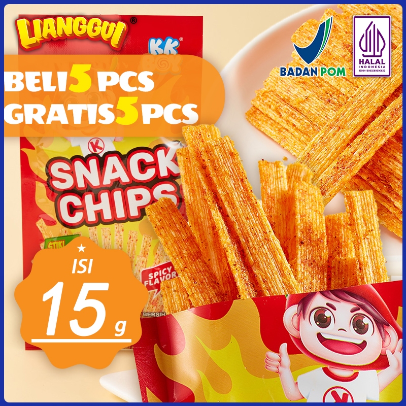 

【Beli 5 bags Gratis 5 bags】[HALAL]Lianggui Snack Keripik Pedas 15g - Renyah, Gurih, Bikin Nagih, Harga Hemat, Rasa Premium, Laris Manis, Camilan Viral Jajanan, Snack Kue Lebaran，HAMPERS LEBARAN IDUL FITRI JAJAN LEBARAN