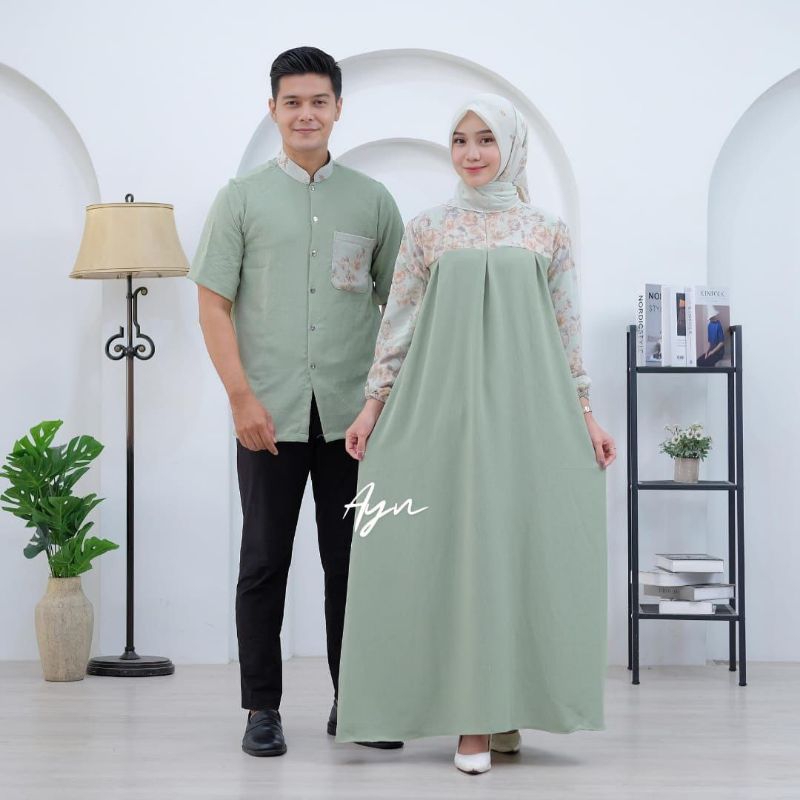 Gamis Set Hijab / Gamis Batik / Gamis Kombinasi Batik / Gamis Batik Couple / Gamis Toyobo Super / Ga
