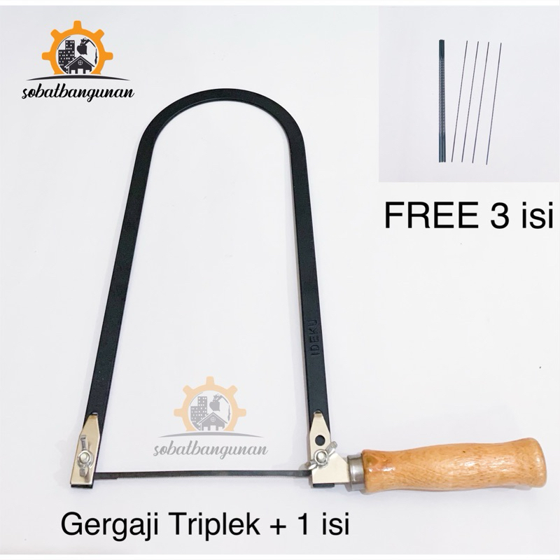 Stang Gergaji Triplek Manual FREE 3pcs Mata Gergaji / Stang Gergaji Kayu