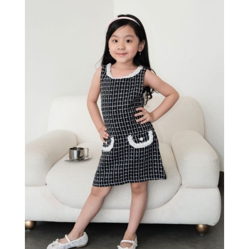 Dress Anak Nila Sleveless Tweed Dress / Dress Tweed Anak