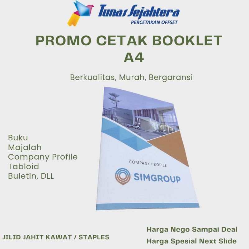 

Cetak Booklet / Buku / Majalah / Company Profile A4 Custom