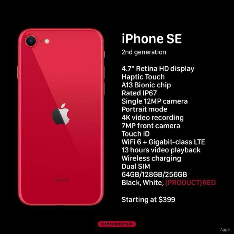 IPHONE SE 2 2020 64GB SECOND MULUS NORMAL IP SE 2