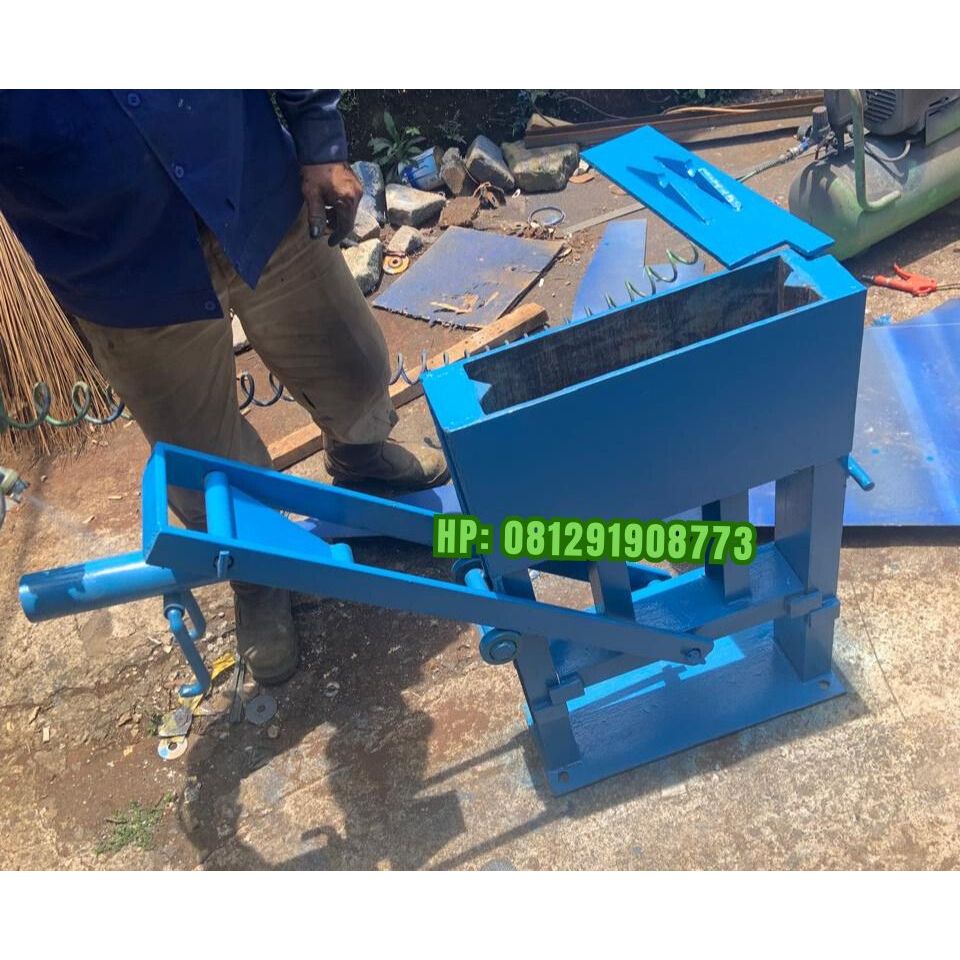 Alat Cetakan Paving Blok / Batako Manual Sistem Genjot Hand Press
