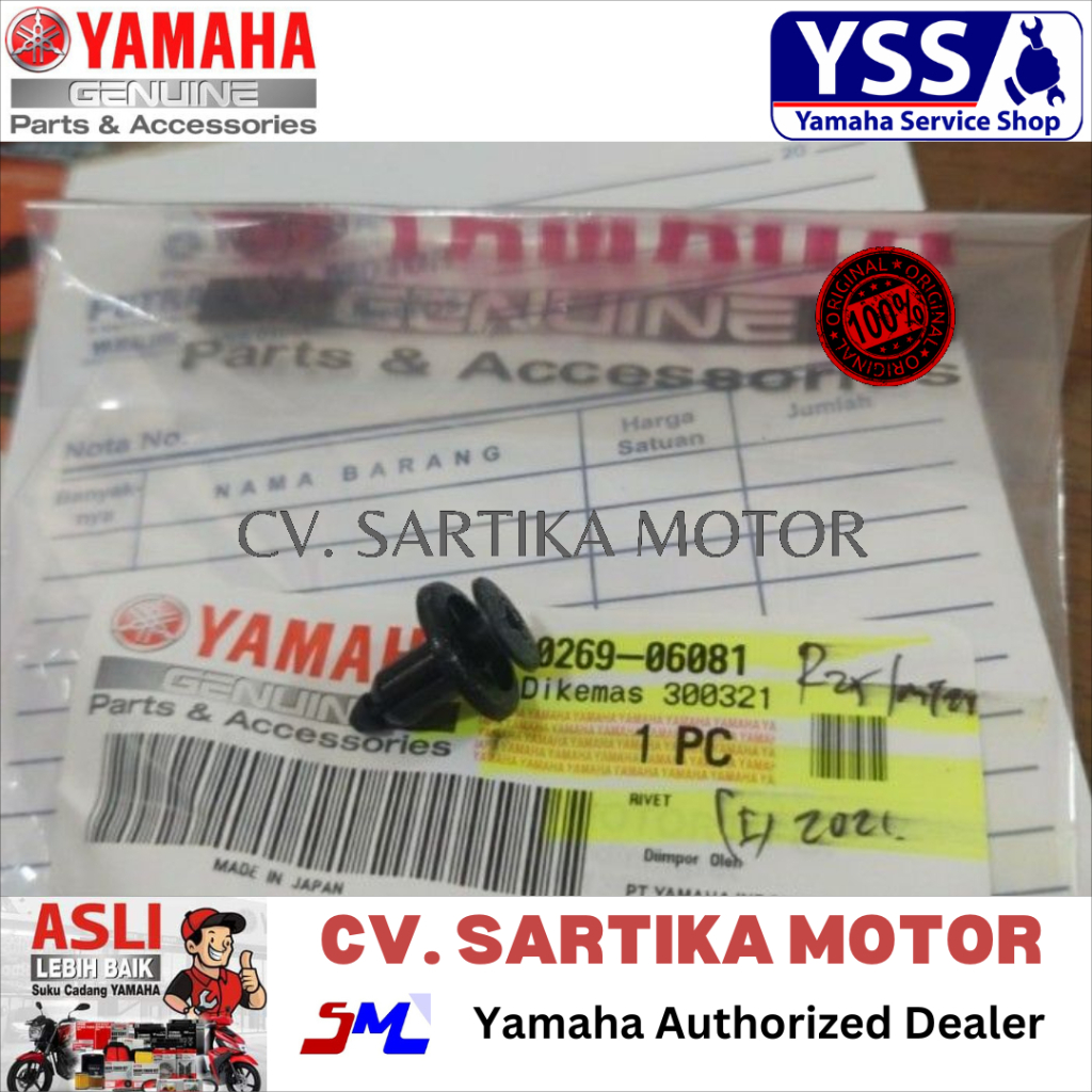 RIVET BODY BELAKANG R25 R 25 MT25 FAIRING R 25 ORI (1PC) 90269-06081