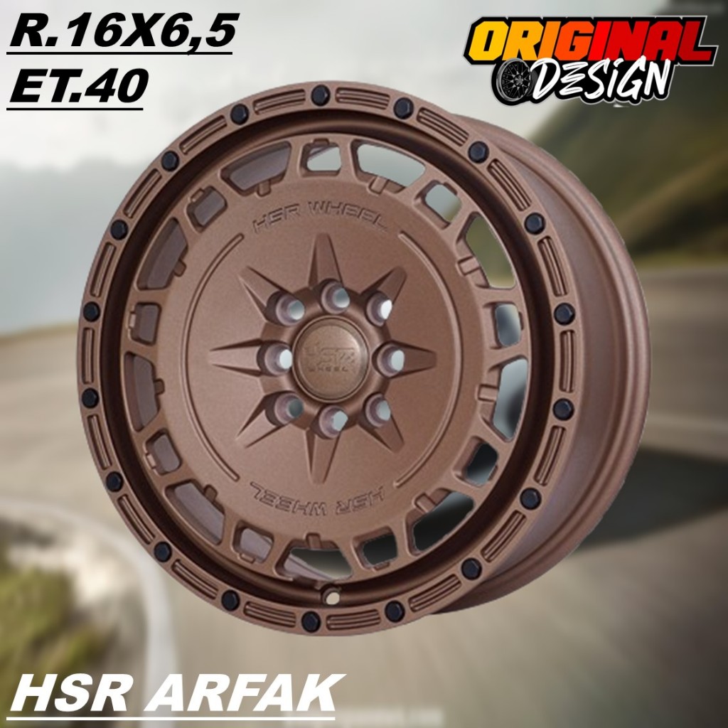 Velg racing model retro ring 16 HSR ARFAK R16 lubang 4 warna bronze