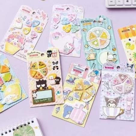 

STICKY NOTES SANRIO PIZZA CAKE PREMIUM CUTE STICKY NOTES LIMITED EDITION BADTZMARU HELLO KITTY POCHACOO SAM POMPOMPURIN CINNAMOROL MY MELODY KUROMI