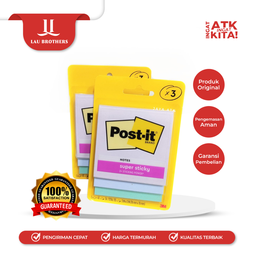 

POST IT 3M STICKY NOTE NO. 3321-3SSJP (1SET)