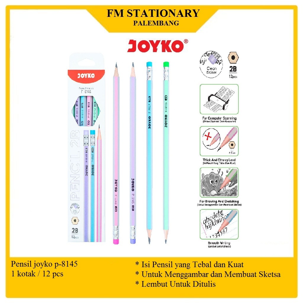 

Pencil Pensil JOYKO P-8145 2B [12 PCS]