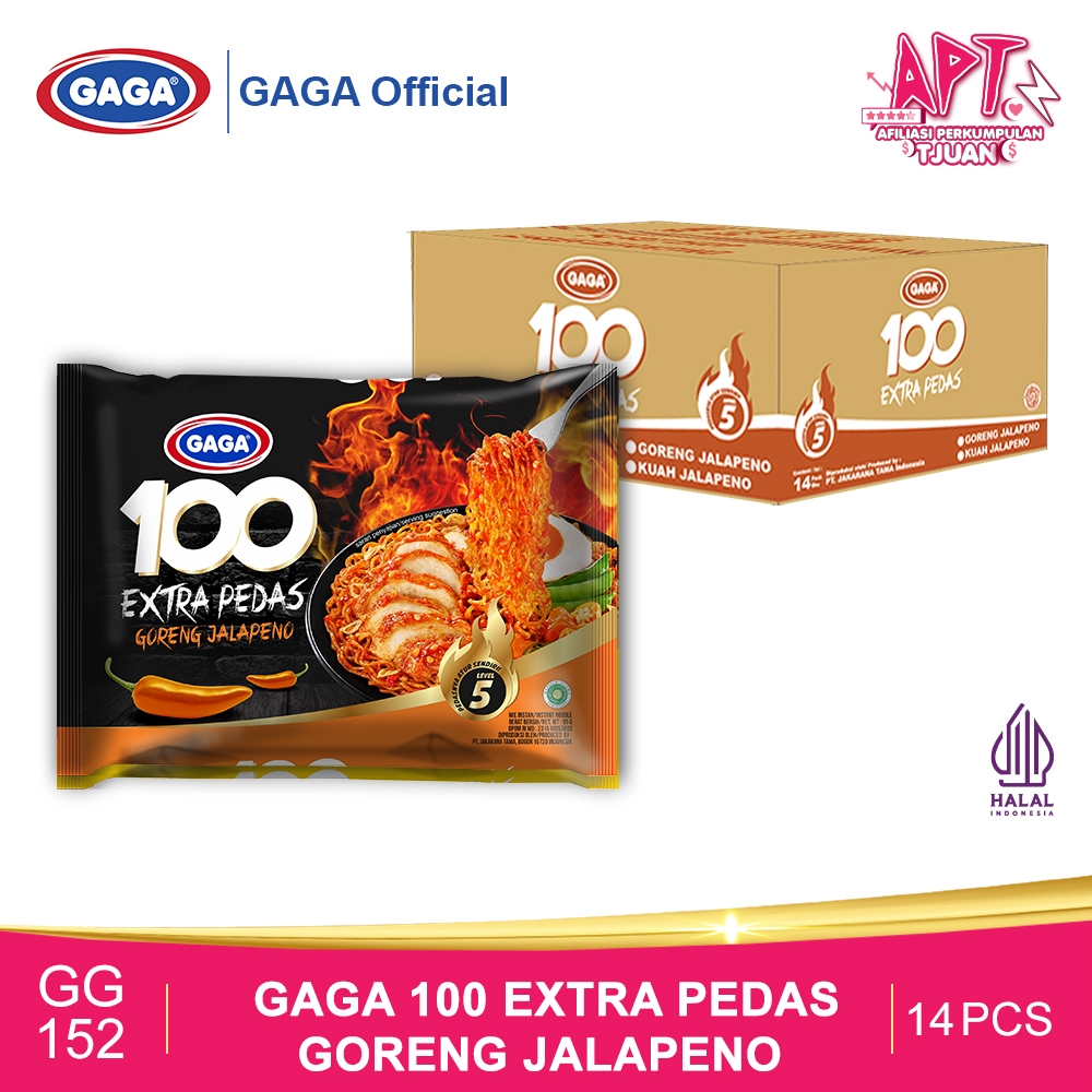 

GAGA 100 Extra Pedas Goreng Jalapeno KTN (isi 14 pcs) (GG152)