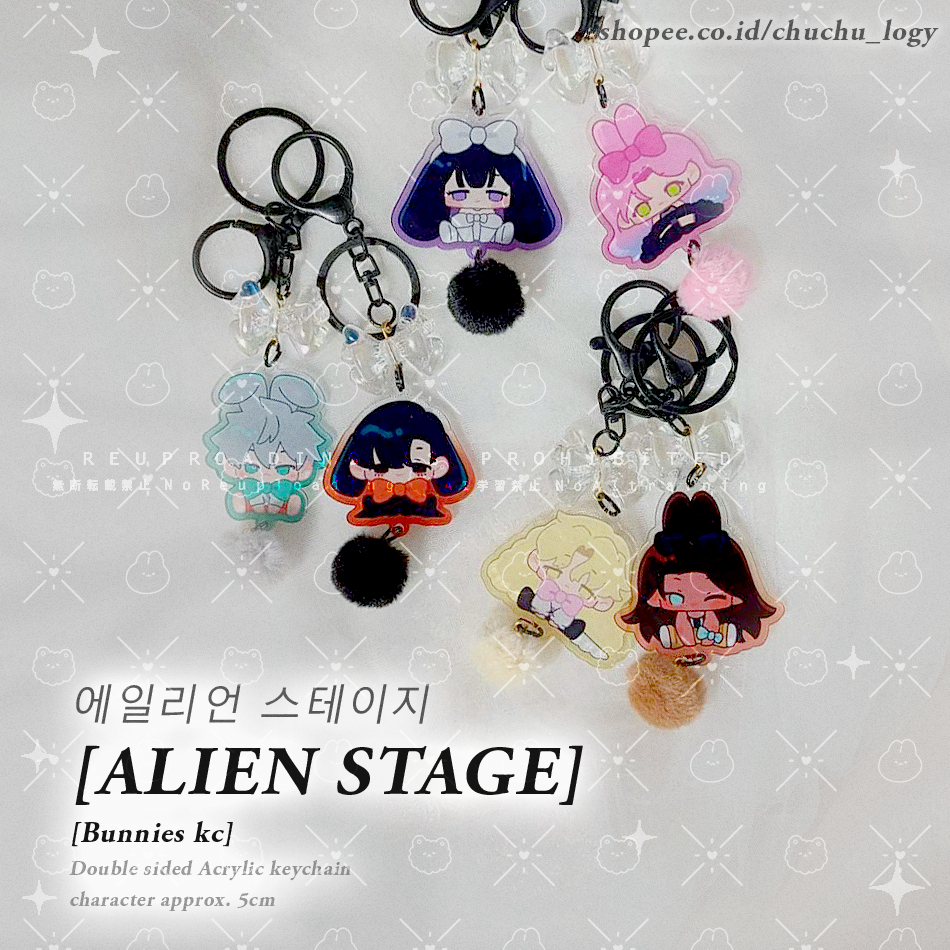 Alien Stage [ Keychain Bunnies ] Mizi Sua Till Ivan Hyuna Luka double sided  - Mthpr