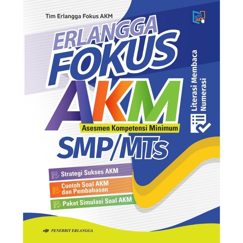 Buku Pelajaran : Erlangga Fokus AKM SMP/MTs | Tim Erlangga Fokus AKM