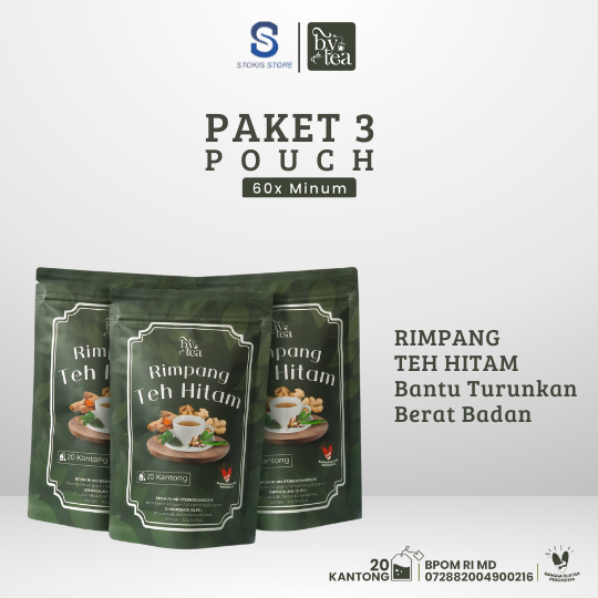 

ByeTea Premium Tea Rimpang Teh Hitam 3 Pcs - Bantu Turunkan Berat Badan & Pencernaan Lancar 20 Tea Bags
