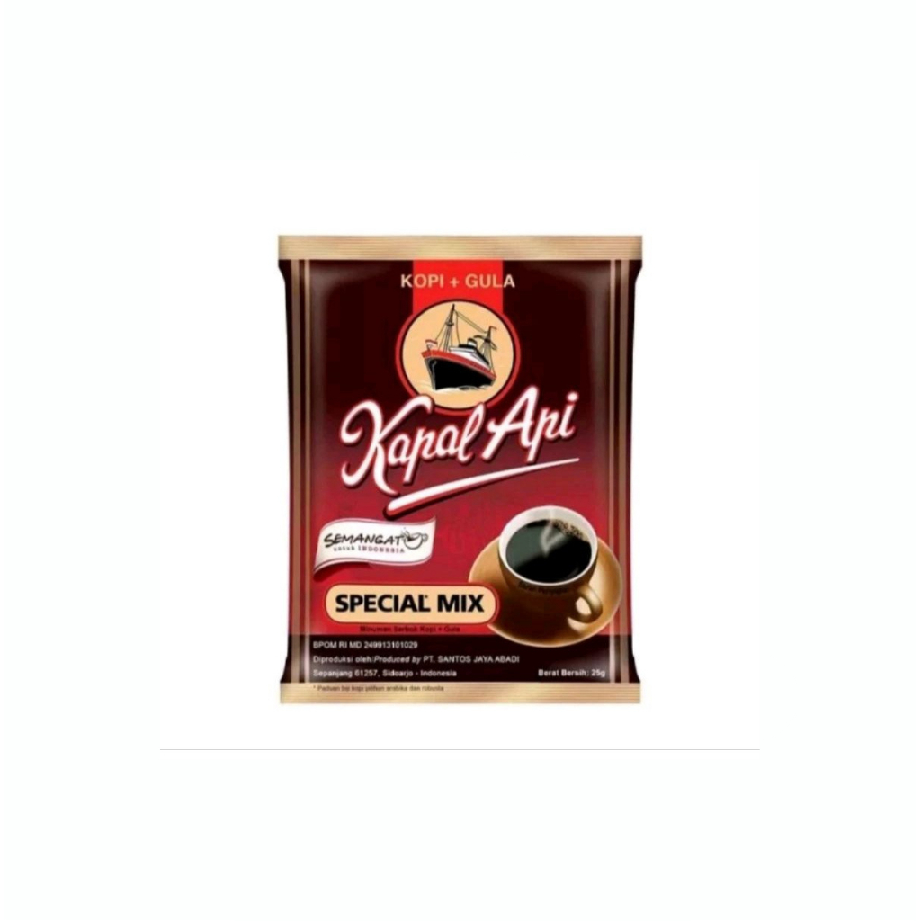 

Kopi Kapal Api Mix Kopi Hitam 1 Renceng 10 Sachet 23g