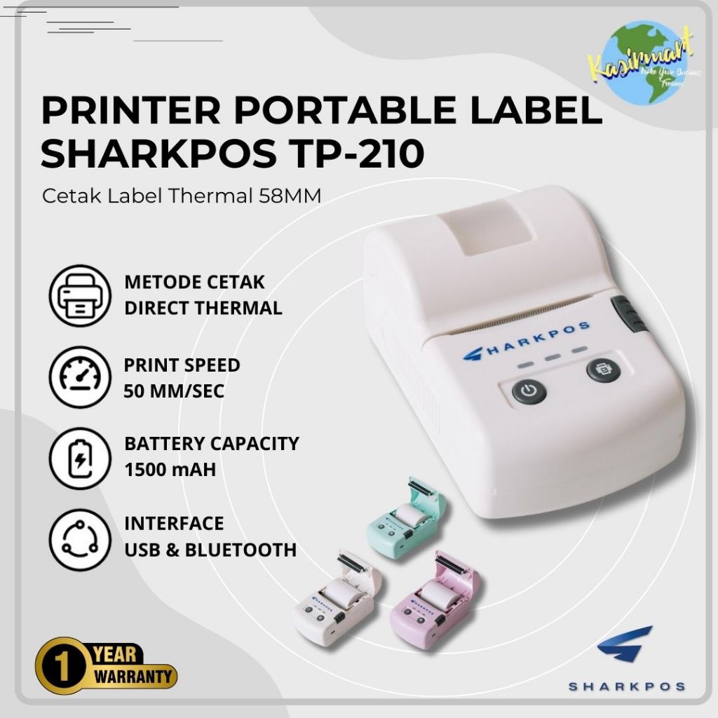 SHARKPOS MPT58 TP 210 MOBILE PRINTER 58MM 201