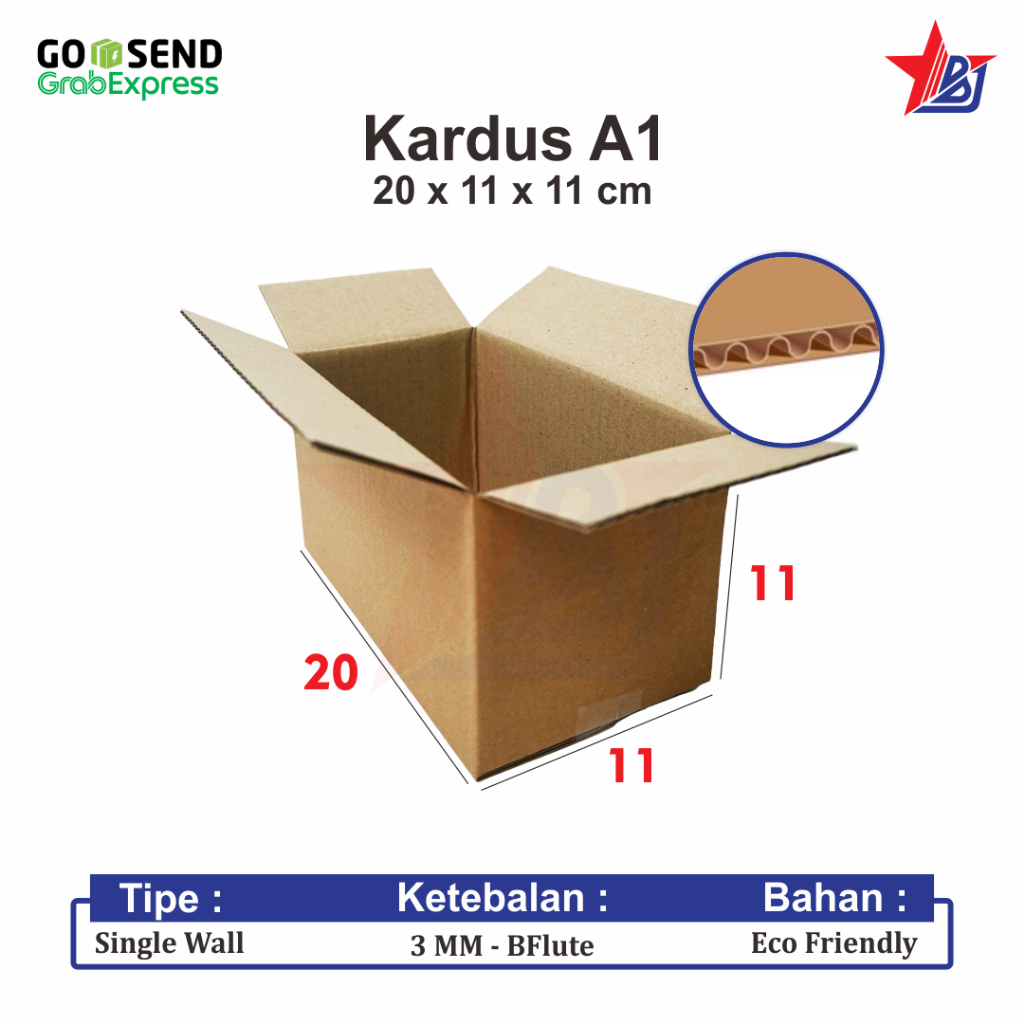 

( INSTANT ) 20x11x11cm kardus box packaging packing POLOS BARU