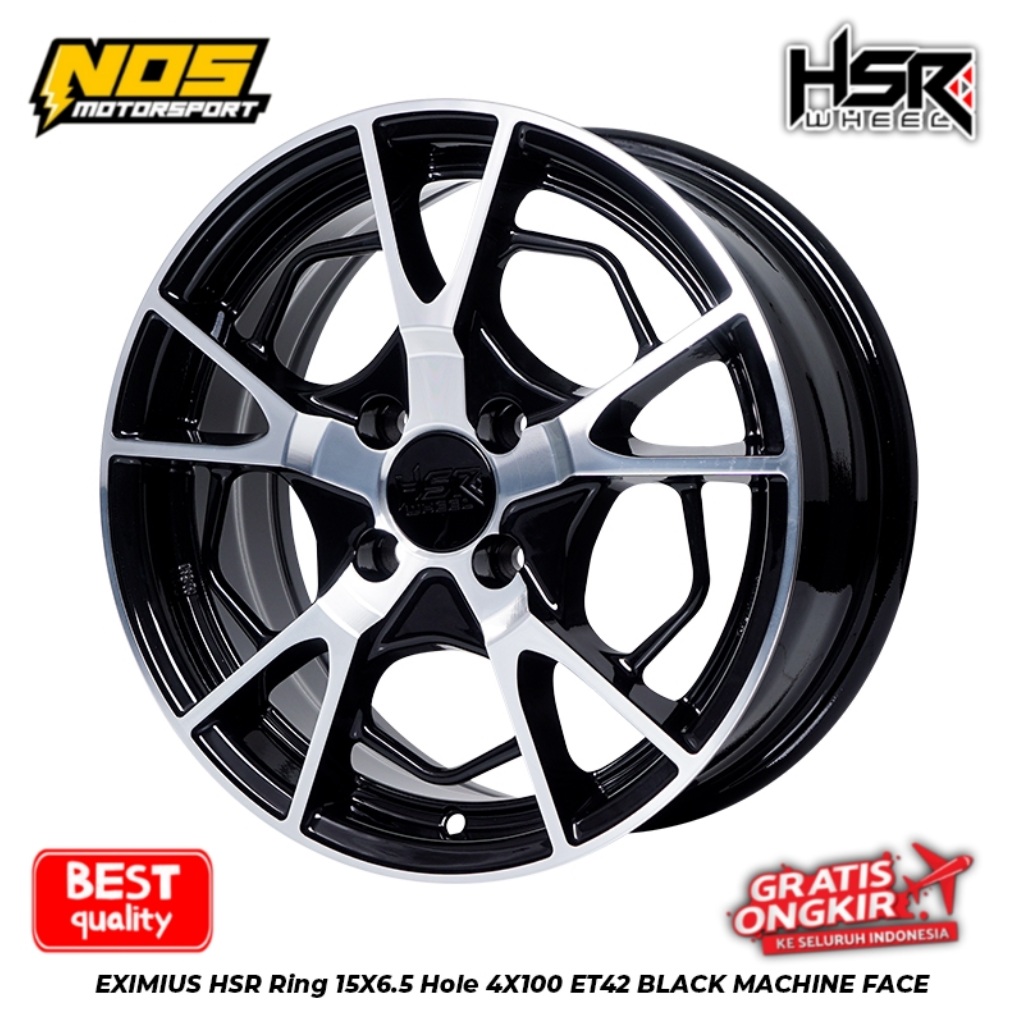 PELEK MOBIL YARIS SIGRA AYLA BRIO R15 PCD 4X100 HSR EXIMIUS | VELK MOBIL RACING RING 15