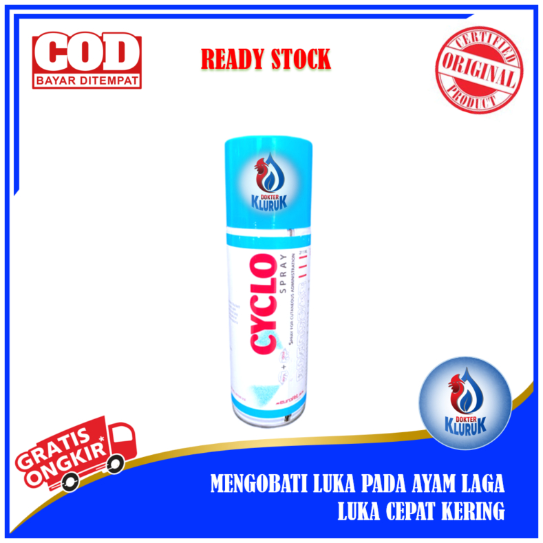 Obat Ayam CYCLO Spray Mengobati Luka Ayam Setelah Laga