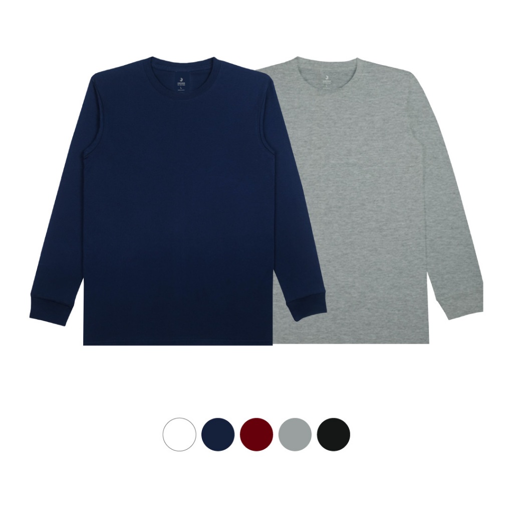 3Second Kaos Polos Basic Lengan Panjang Regular Fit Katun 30s OL-CF760425