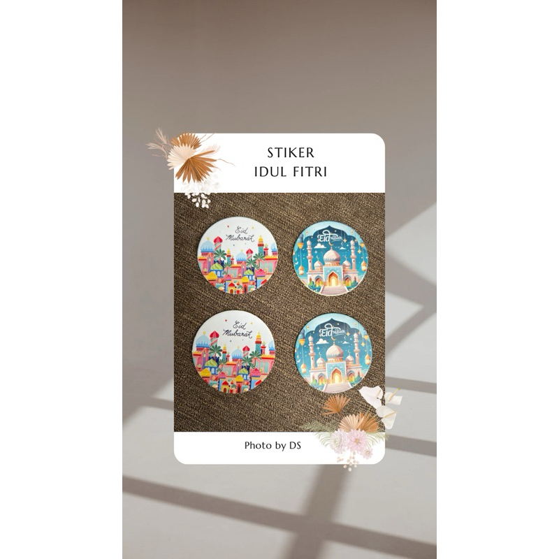 

DS - (Min 5pcs) Stiker Idul Fitri - Stiker hampers toples lebaran 5cm