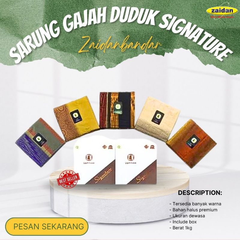 SARUNG SIGNATURE GAJAH DUDUK PREMIUM // SARUNG DEWASA BERKUALITAS // SARUNG GAJAH DUDUK