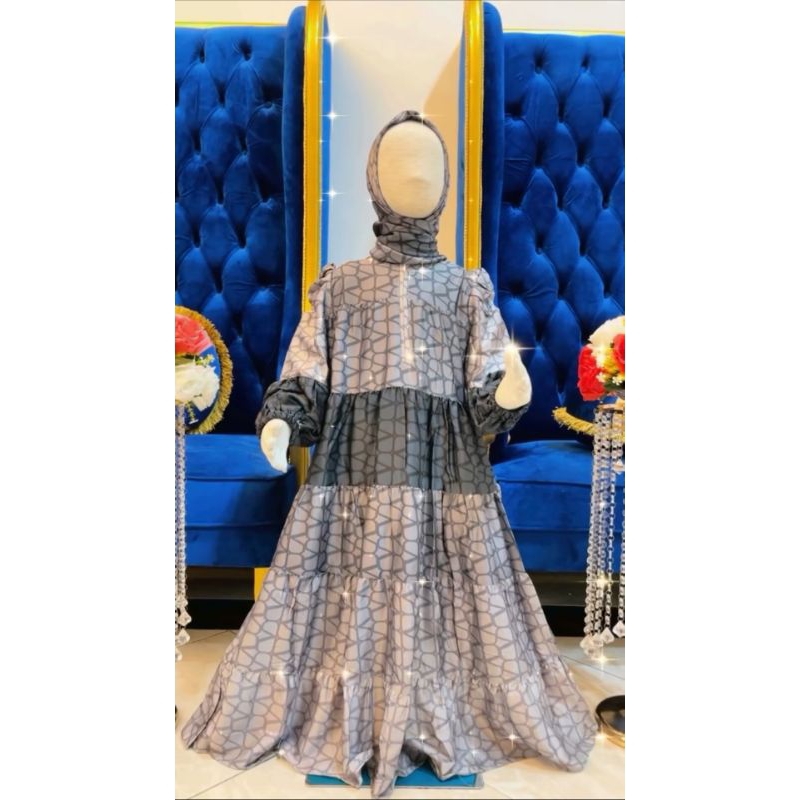 GAMIS ANAK JANEEWA KIDS SERIES LUXURY SET SYARI ORIGINAL MAUMA KIDS