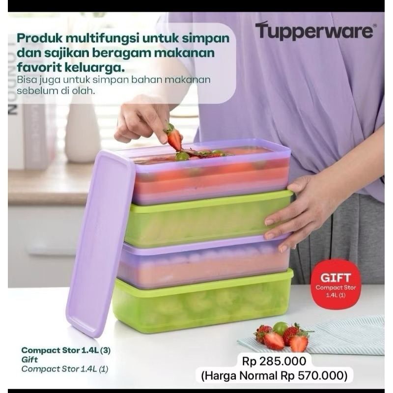 ORIGINAL TUPPERWARE PAK N STORE