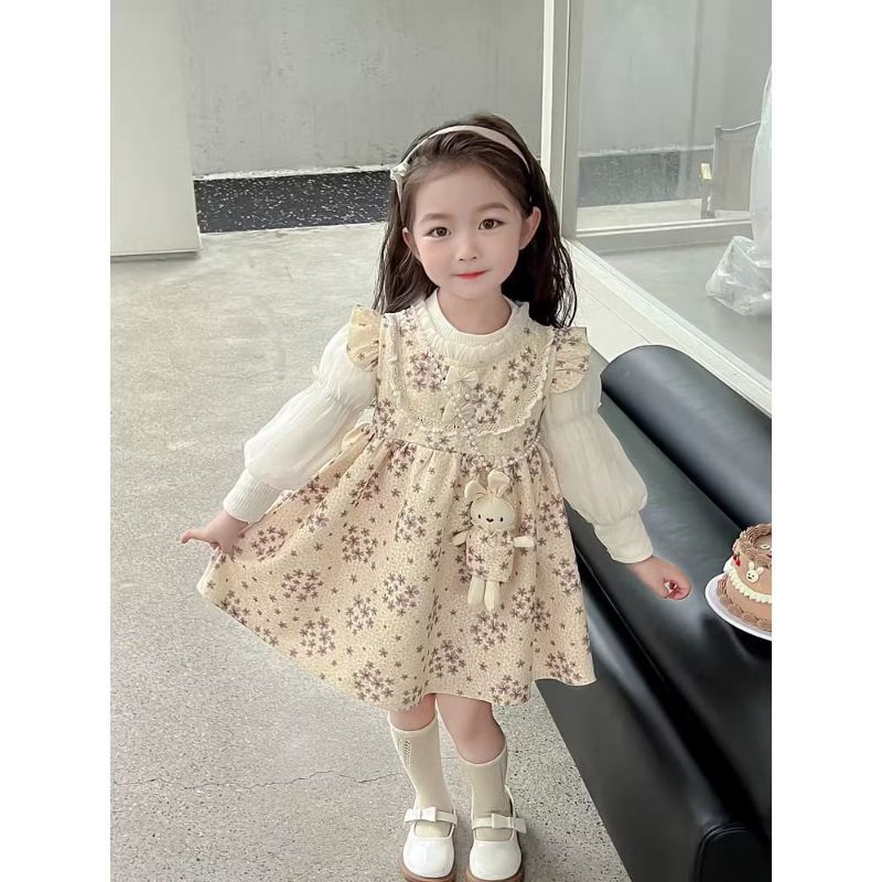 [FREE ACC]1 - 4 Tahun | Dress Chae Woen Dres Korean Anak Perempuan Lengan Panjang KiosBalitaAprillia