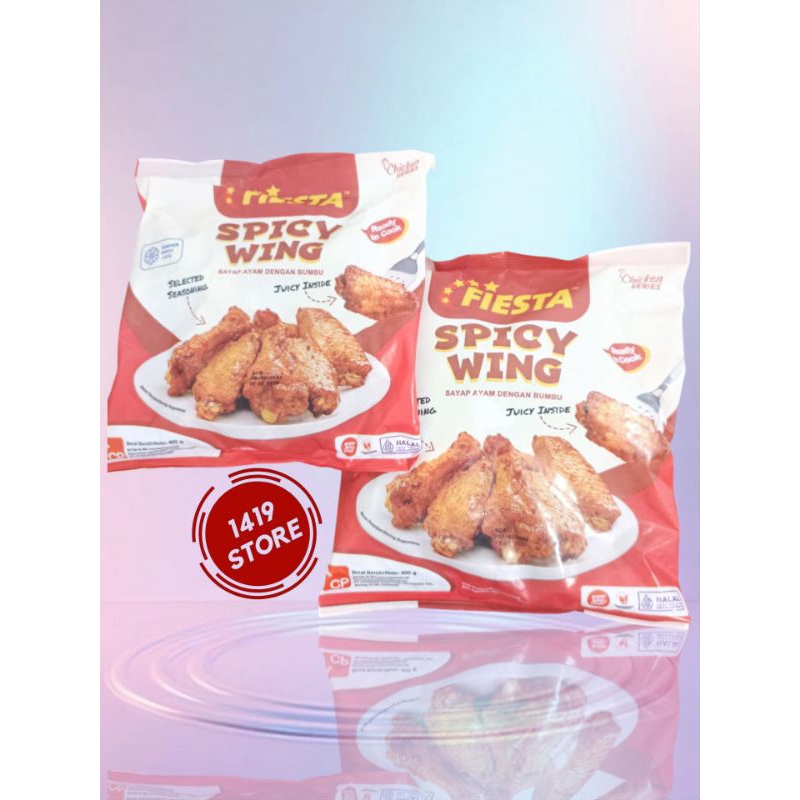 

Fiesta spicy wing 400 gr sayap ayam dengan bumbu