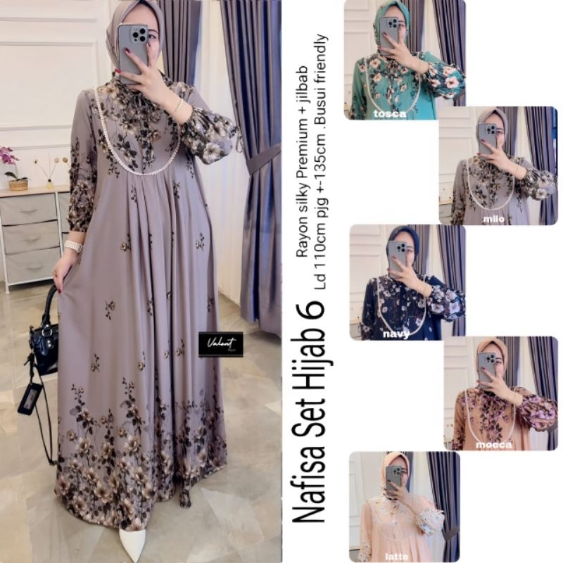 NAFISA SET HIJAB 6/SETELAN HIJAB WANITA/SET HIJAB WANITA/SETELAN WANITA/SET WANITA/SETELAN/SET