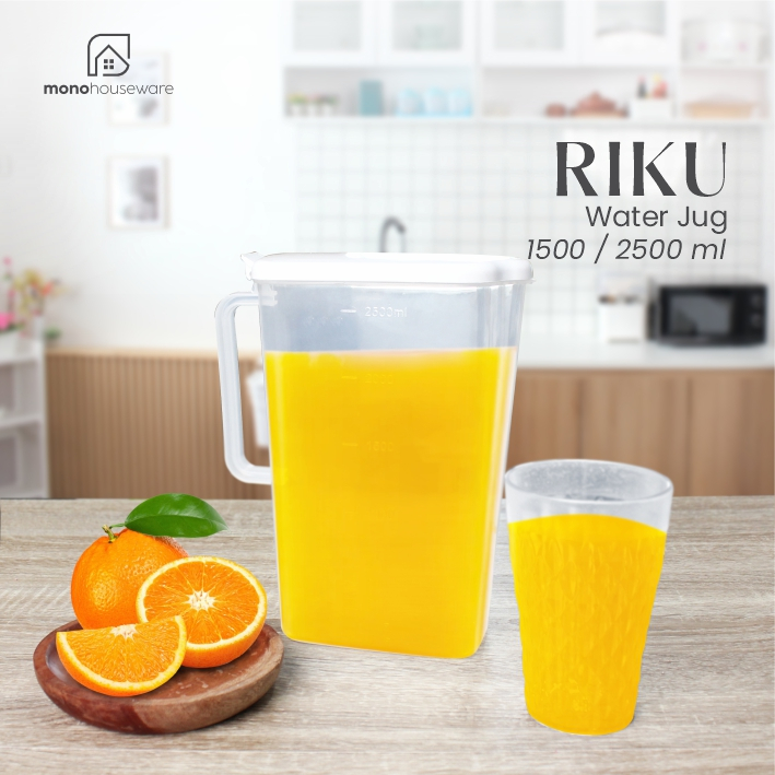 [ MONO ] RIKU WATER JUG/TEMPAT ES/TEMPAT PENYIMPANAN AIR/CERET AIR AESTETHIC/TEMPAT JUS BUAH/WADAH J