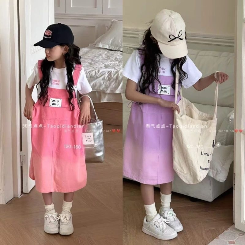 Jumpsuit dress impor miu-miu lengan pendek cewek