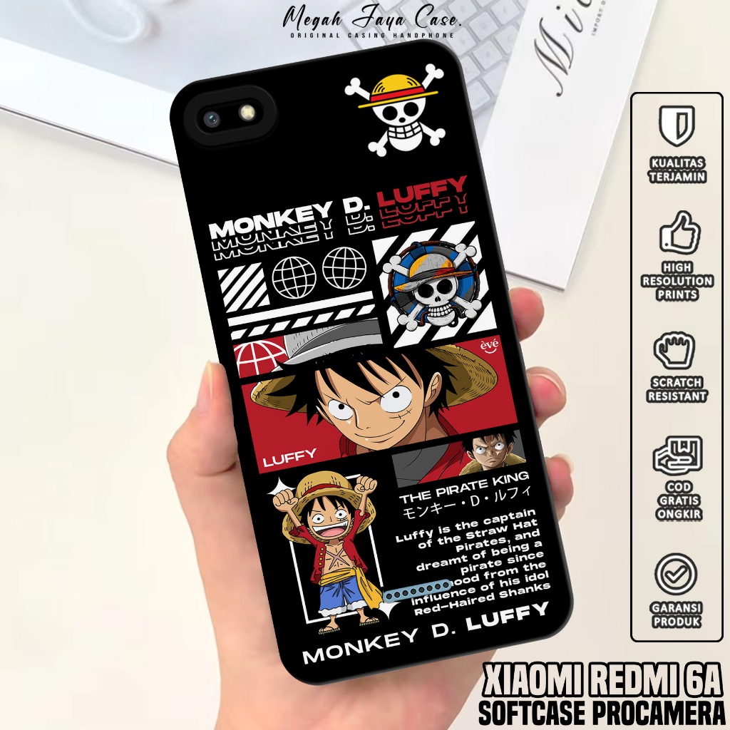 Case Hp Xiaomi Redmi 6A - Softcase Xiaomi Redmi 6A Motif ONE PIECE - Casing Hp Xiaomi Redmi 6A - Sil