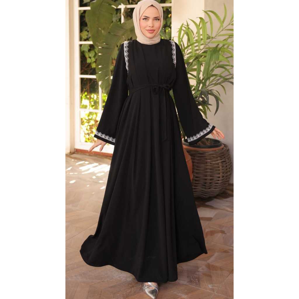 Abaya Gamis Remaja Wanita Kekinian Abaya Raudhoh Gamis Brokat Renda