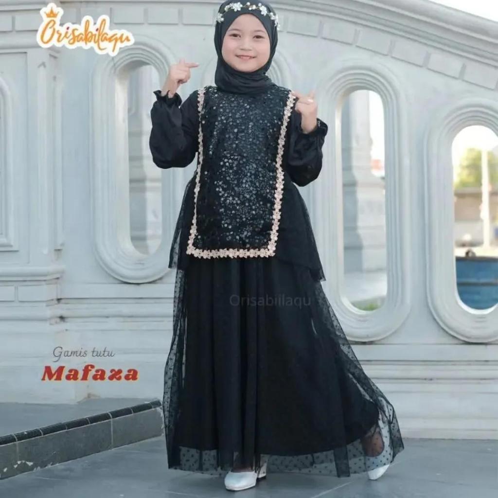 Gamis Anak Perempuan Muslimah Umur 8 9 10 11 12 Tahun Mafaza Dress Kids Baju Pesta Anak Cewek Mewah