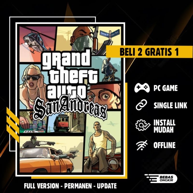 Grand Theft Auto San Andreas (GTA SA) | Game PC - Laptop - Link Download - PC Games