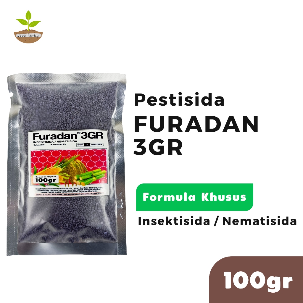 Jaya Taniku - Furadan 3GR Insektisida Nematisida 100 gram Obat Hama Semut, Bekicot, Uret, Rayap