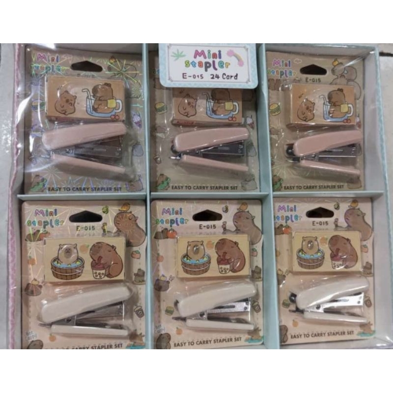

Mini Stapler Capybara 1Box 24pcs || Staples Kecil