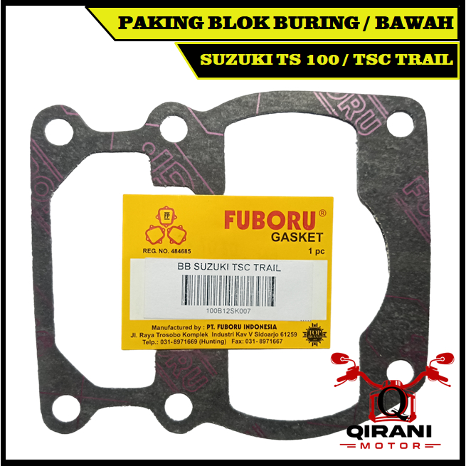 PERPAK BLOK BURING TS 100 / TSC TRAIL / TS100 GASKET PAKING BAWAH / KAS FUBORU