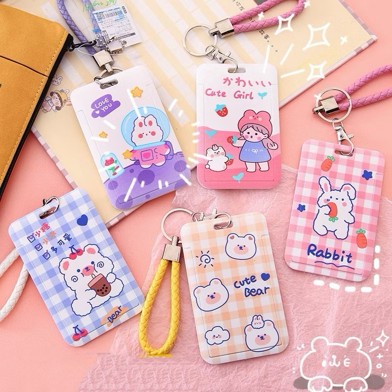 

ID Card Photocard Holder Kartu Karakter Lucu Sanrio Bear Lanyard Random