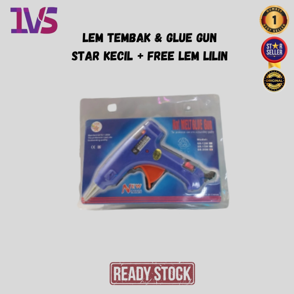

Lem Tembak & Glue Gun Star Kecil + Free Lem Lilin