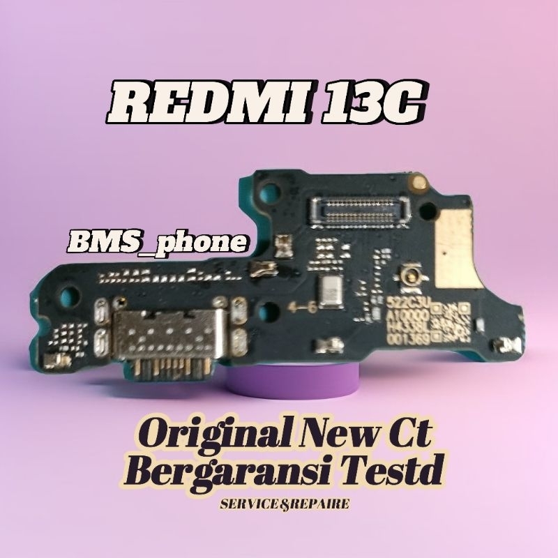 Konektor Cas Papan Pcb Konektor Cas Mic Redmi 13C Original