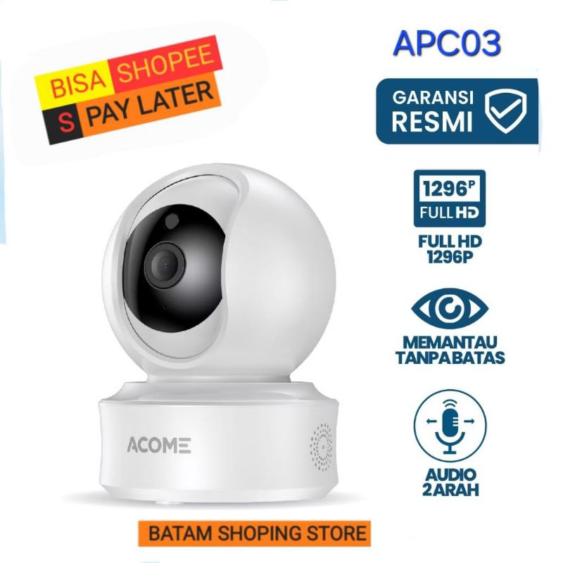 CCTV ACOME APC03 SMART WIFI PAN TILT CAMERA 4MP GARANSI RESMI