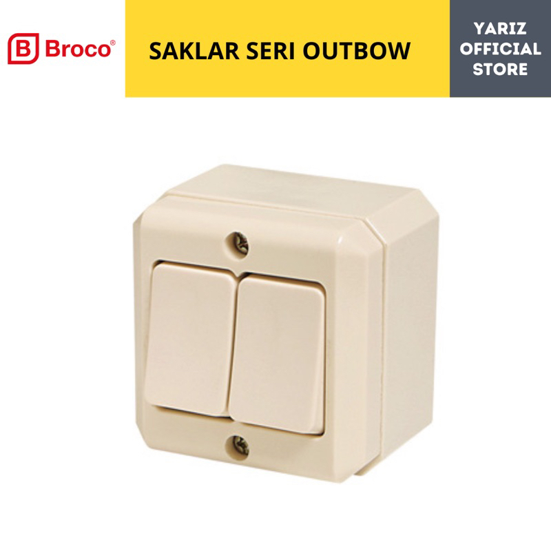 BROCO Saklar Seri / Saklar dobel broco / saklar seri broco / saklar ganda broco Timbul OB