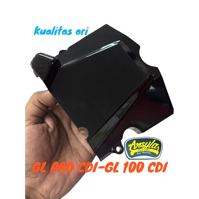 tutup gir gear gl pro CDI black engine gl 100 CDI tutup gear depan gl cdi