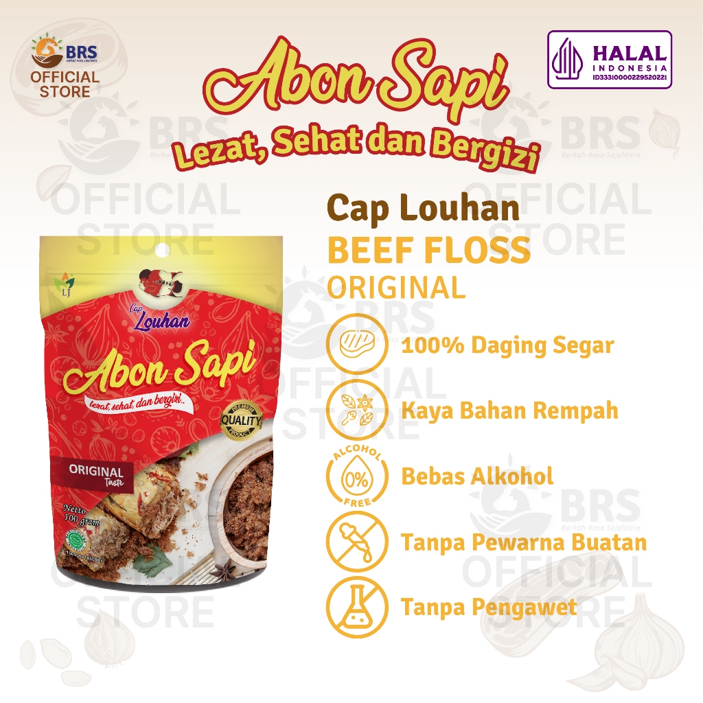 

Classica2106 Abon Sapi Cap Louhan Pouch 100 G