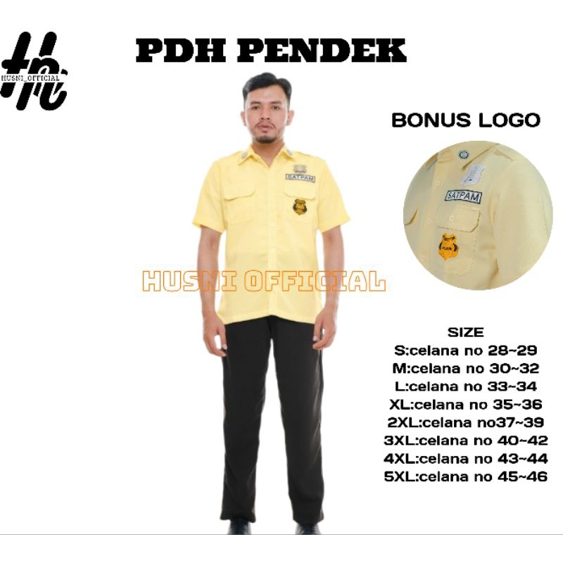 SERAGAM PDL SATPAM CREAM/SETELAN SERAGAM SATPAM CREAM PDL/BAJU PDH SATPAM CREAM TERBARU/CELANA PDL C